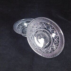 2 Imperial Glass Cape Cod Clear Flared Bowl 6.75" Pressed Cereal Soup Serving